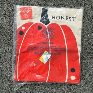 New The Honest Company Pumpkin Cotton Canvas Tote Bag